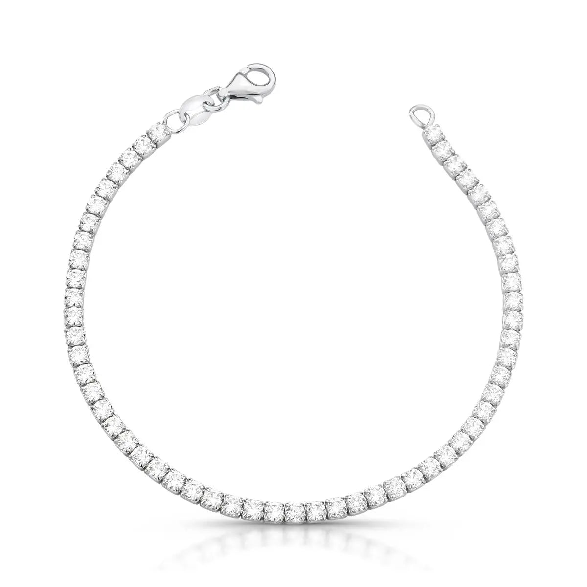 Pulseira Riviera de Prata 925 com Cristais