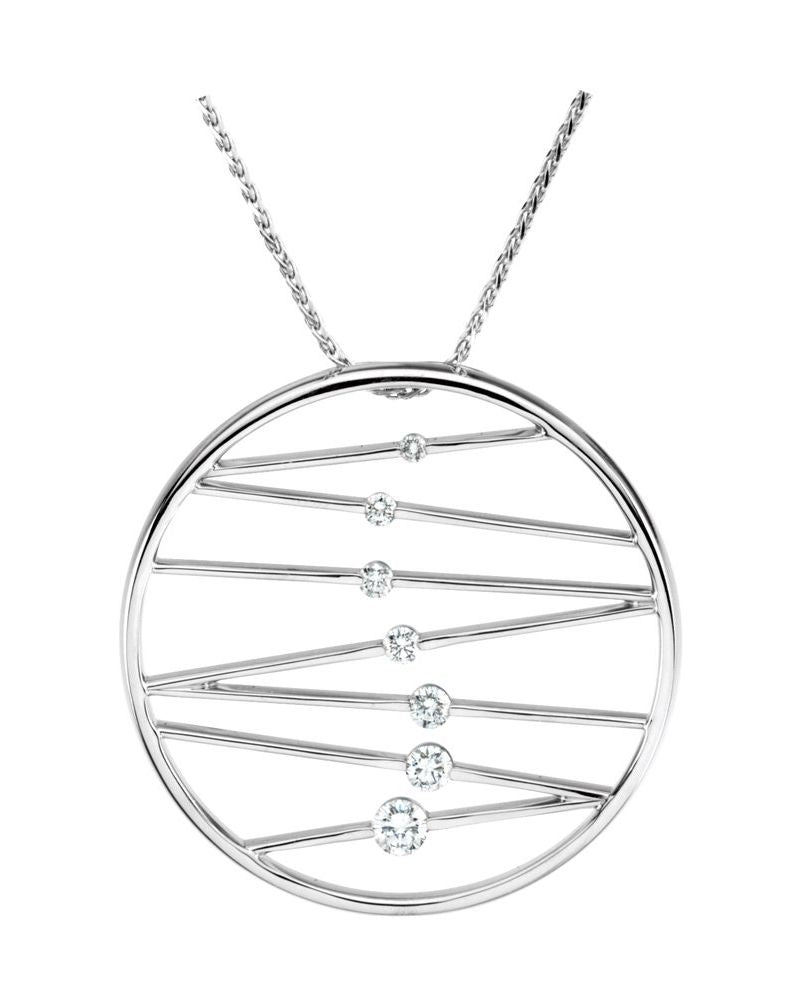 Colar Trajetória em Ouro 14k com Diamantes Naturais