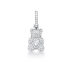 Pingente de Prata 925 de Urso Cravejado de Zircônias
