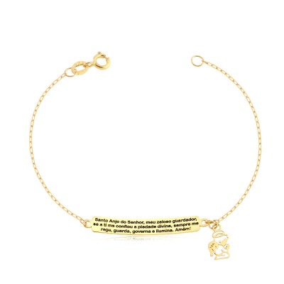 Pulseira Placa Oracao Pi Anjo
