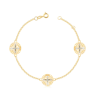 Pulseira Sao Bento 3 Medalhas