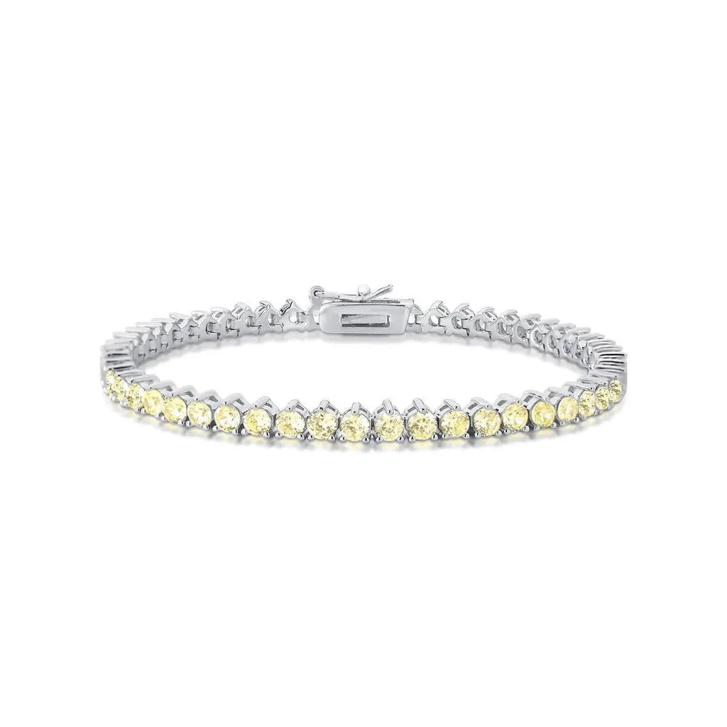 Pulseira Riviera Folheada a Ródio com Zircônias Redondas
