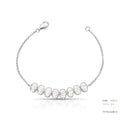 Pulseira de Prata 925 em Pedras Moissanites 6x4mm