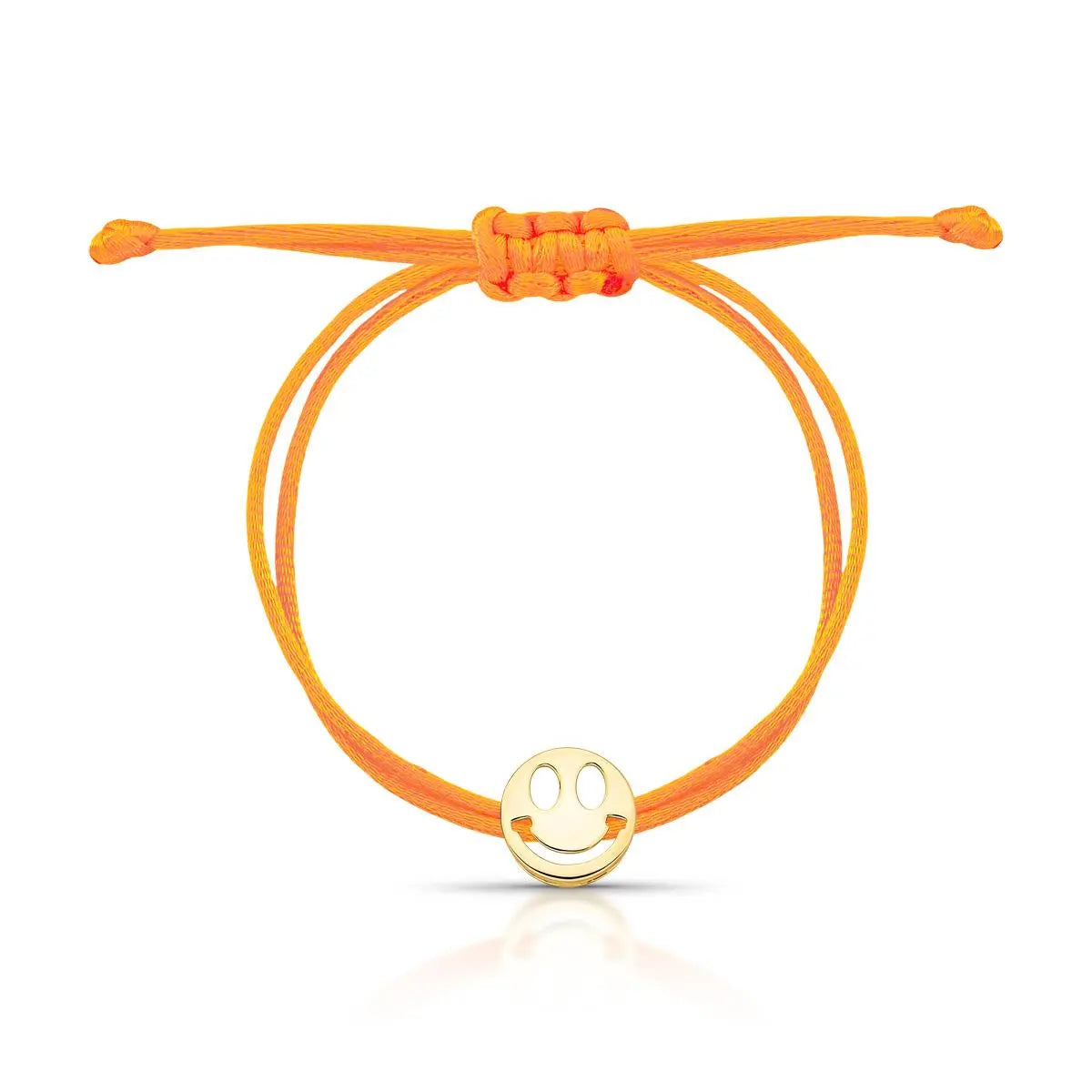 Pulseira de Prata 925 Banhada a Ouro Regulável Kids com Emoji Feliz