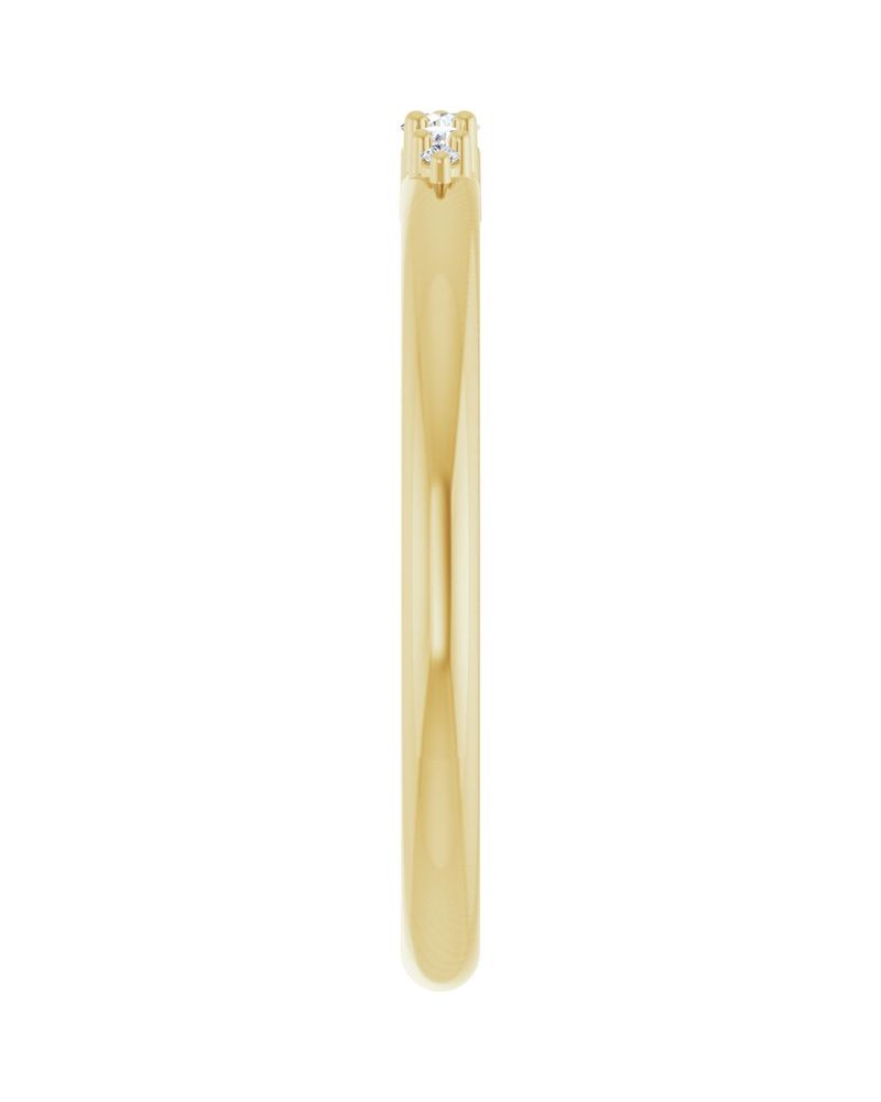 Anel Degradê Empilhável em Ouro 14k com Diamantes Naturais