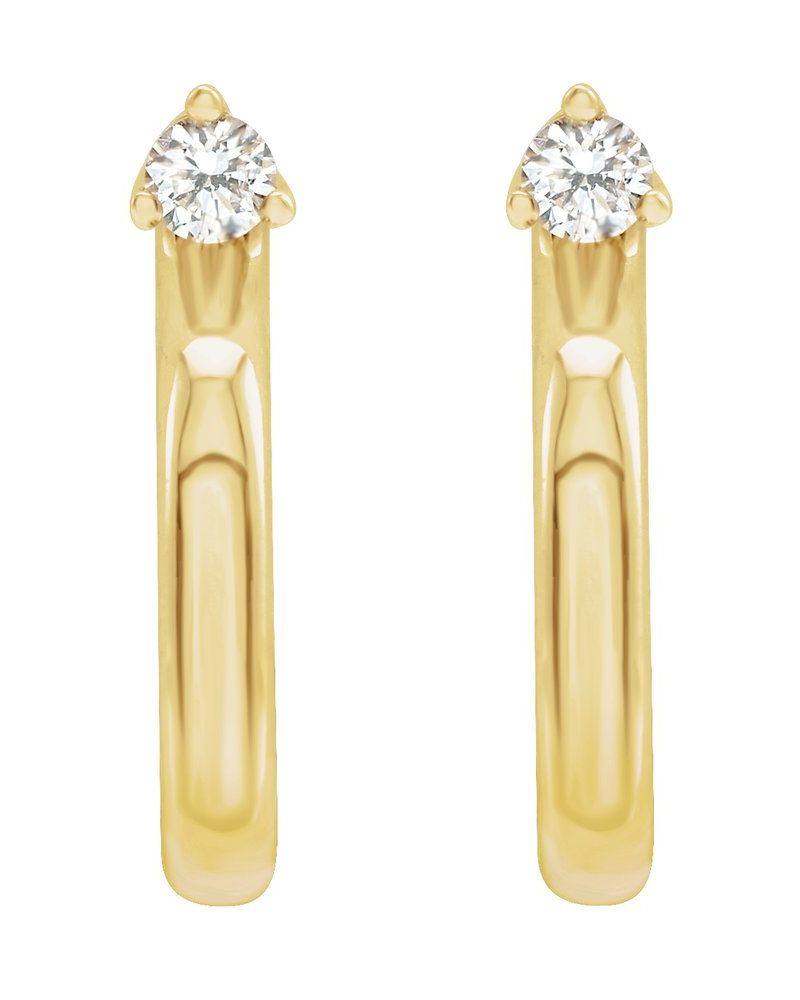Brinco de Aro Cravejado em Ouro 14k com Diamantes Naturais – Modelo 11