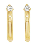 Brinco de Aro Cravejado em Ouro 14k com Diamantes Naturais – Modelo 11