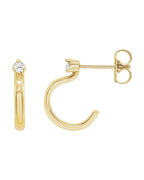 Brinco de Aro Cravejado em Ouro 14k com Diamantes Naturais – Modelo 11