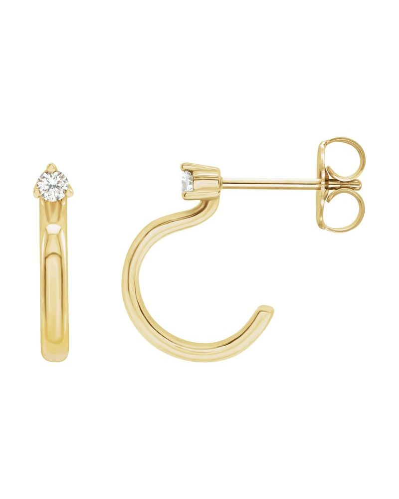 Brinco de Aro Cravejado em Ouro 14k com Diamantes Naturais – Modelo 11