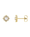Brinco Halo em Ouro 14k com Diamantes Naturais