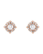 Brinco Halo em Ouro 14k com Diamantes Naturais