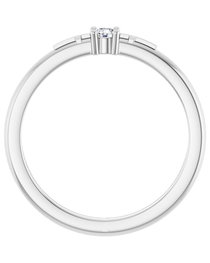 Anel Cruz Compromisso em Ouro 14k com Diamantes Naturais