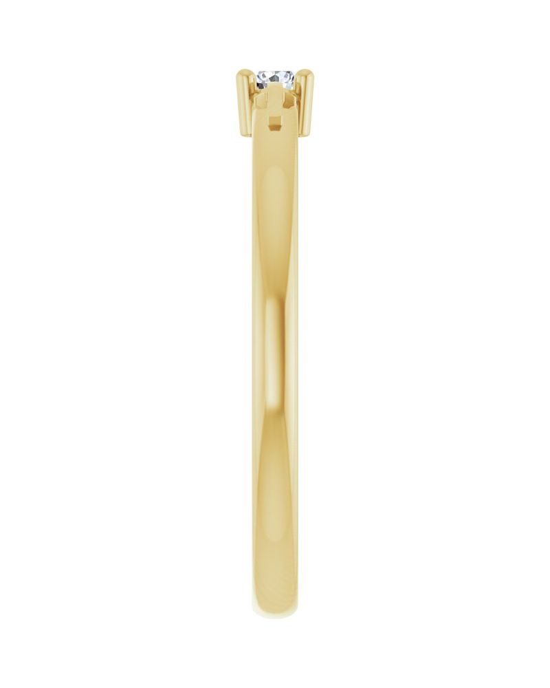 Anel Cruz Compromisso em Ouro 14k com Diamantes Naturais