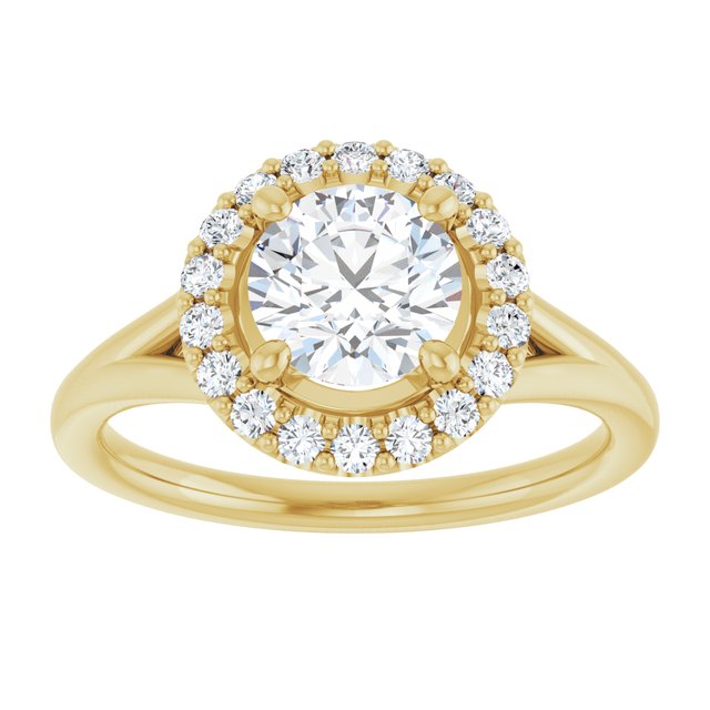 Halo com Aro Liso – Amarelo 14k – vista de cima