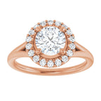 Halo com Aro Liso – Rosé 14k – vista de cima
