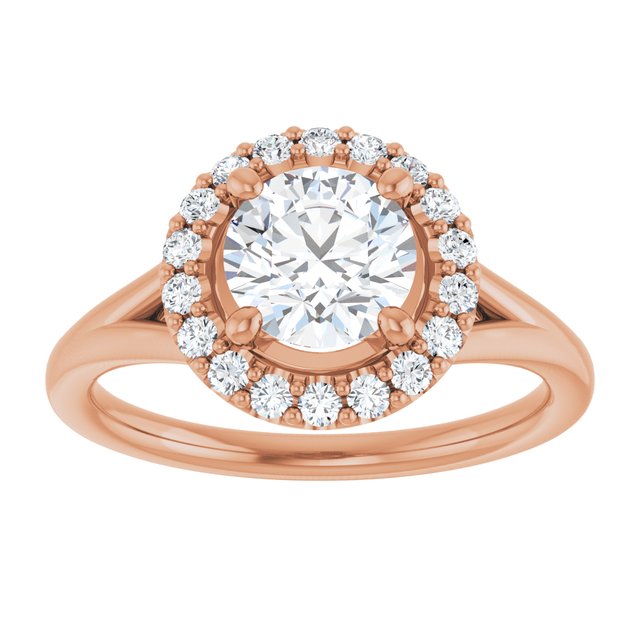 Halo com Aro Liso – Rosé 14k – vista de cima