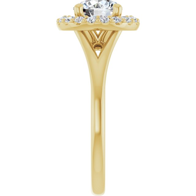 Halo com Aro Liso – Amarelo 14k – perfil