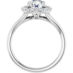 Halo com Aro Liso – Branco 14k – vista frontal