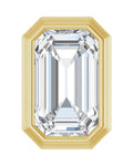 Pingente Passante Solitário em Ouro 14k com Diamantes de Laboratório