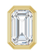 Pingente Passante Solitário em Ouro 14k com Diamantes de Laboratório