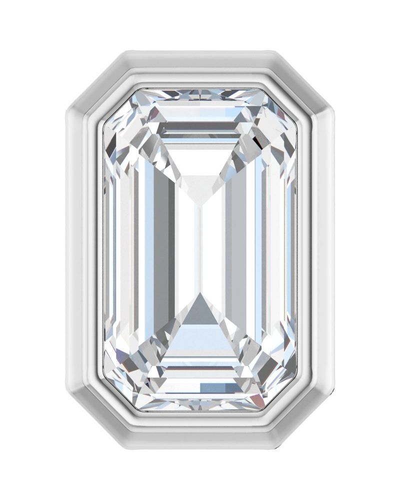 Pingente Passante Solitário em Ouro 14k com Diamantes de Laboratório