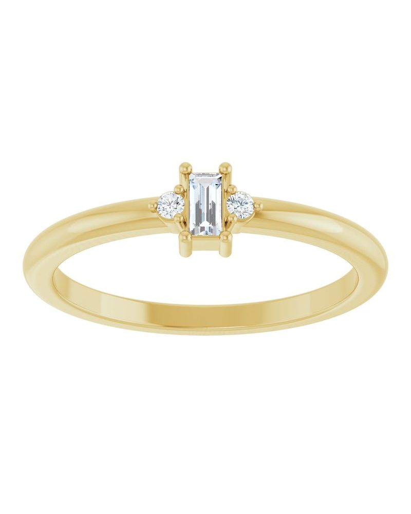 Anel Cravejado Empilhável em Ouro 14k com Diamantes Naturais – Modelo 5