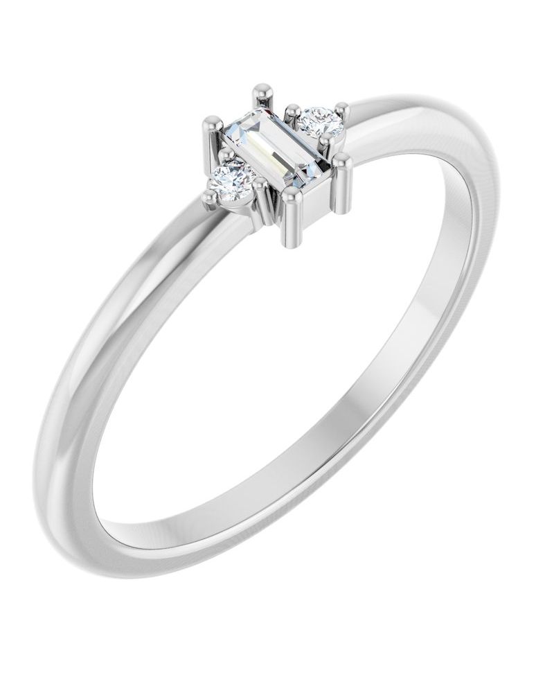 Anel Cravejado Empilhável em Ouro 14k com Diamantes Naturais – Modelo 5