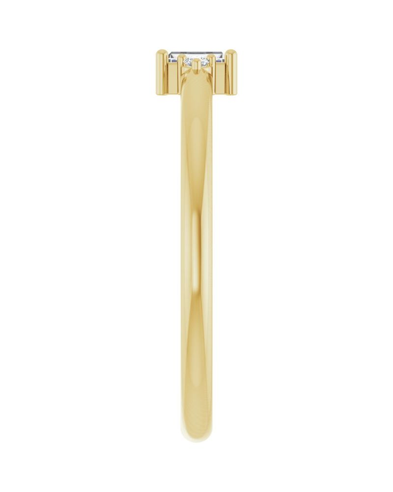 Anel Cravejado Empilhável em Ouro 14k com Diamantes Naturais – Modelo 5