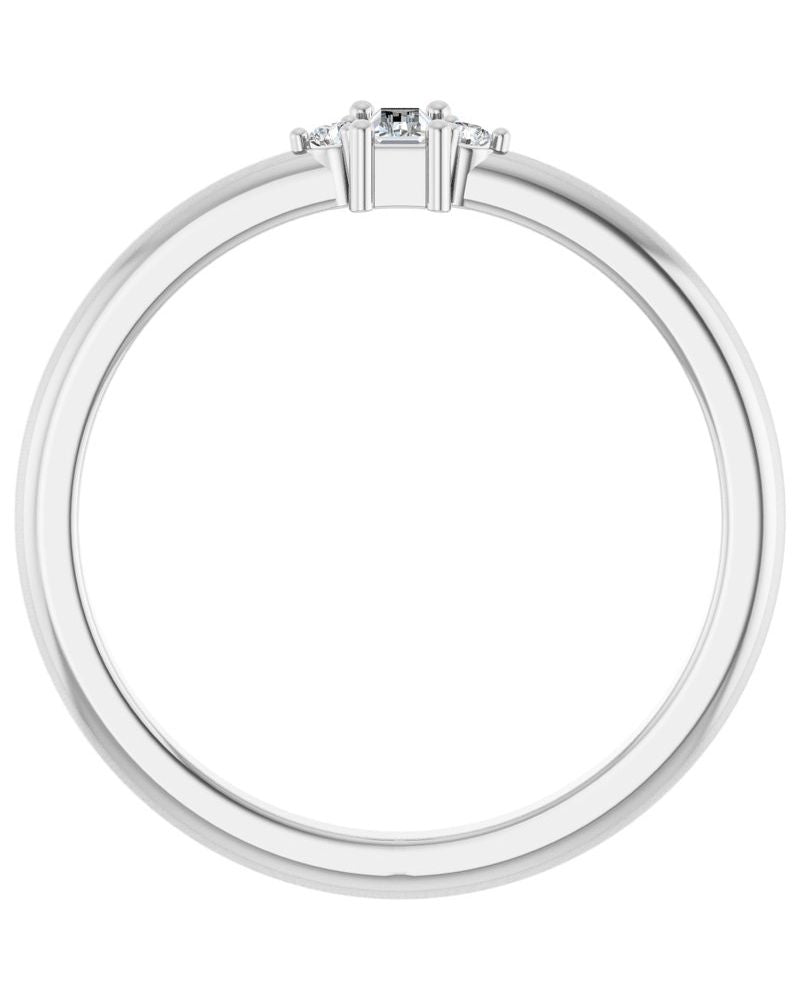 Anel Cravejado Empilhável em Ouro 14k com Diamantes Naturais – Modelo 5