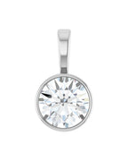 Pingente Ponto de Luz em Ouro 14k com Diamante de Laboratório – Aro Liso