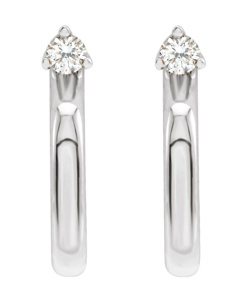 Brinco de Aro Cravejado em Ouro 14k com Diamantes Naturais – Modelo 11