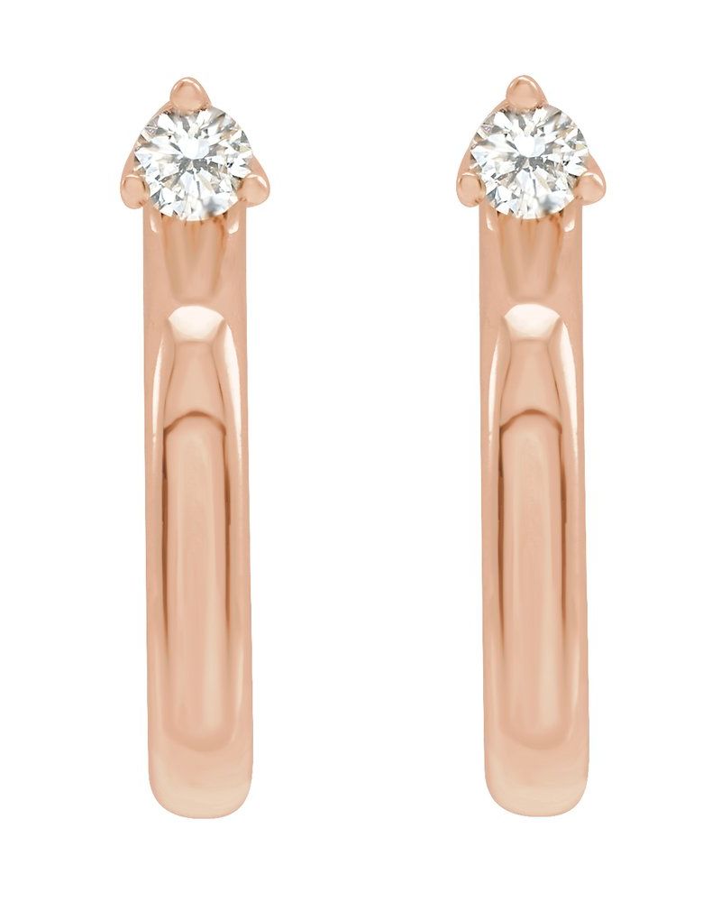 Brinco de Aro Cravejado em Ouro 14k com Diamantes Naturais – Modelo 11