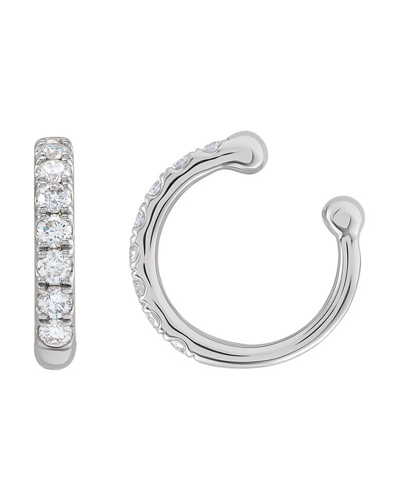 Ear Cuff Cravejado em Ouro 14k com Diamantes Naturais