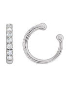 Ear Cuff Cravejado em Ouro 14k com Diamantes Naturais
