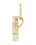 Colar Cruz em Ouro 14k com Diamantes de Laboratório – Modelo 2