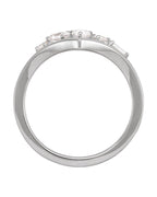 Anel em V em Ouro 14k com Diamantes de Laboratório