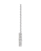 Colar Cruz Horizontal em Ouro 14k com Diamantes de Laboratório – Modelo 3