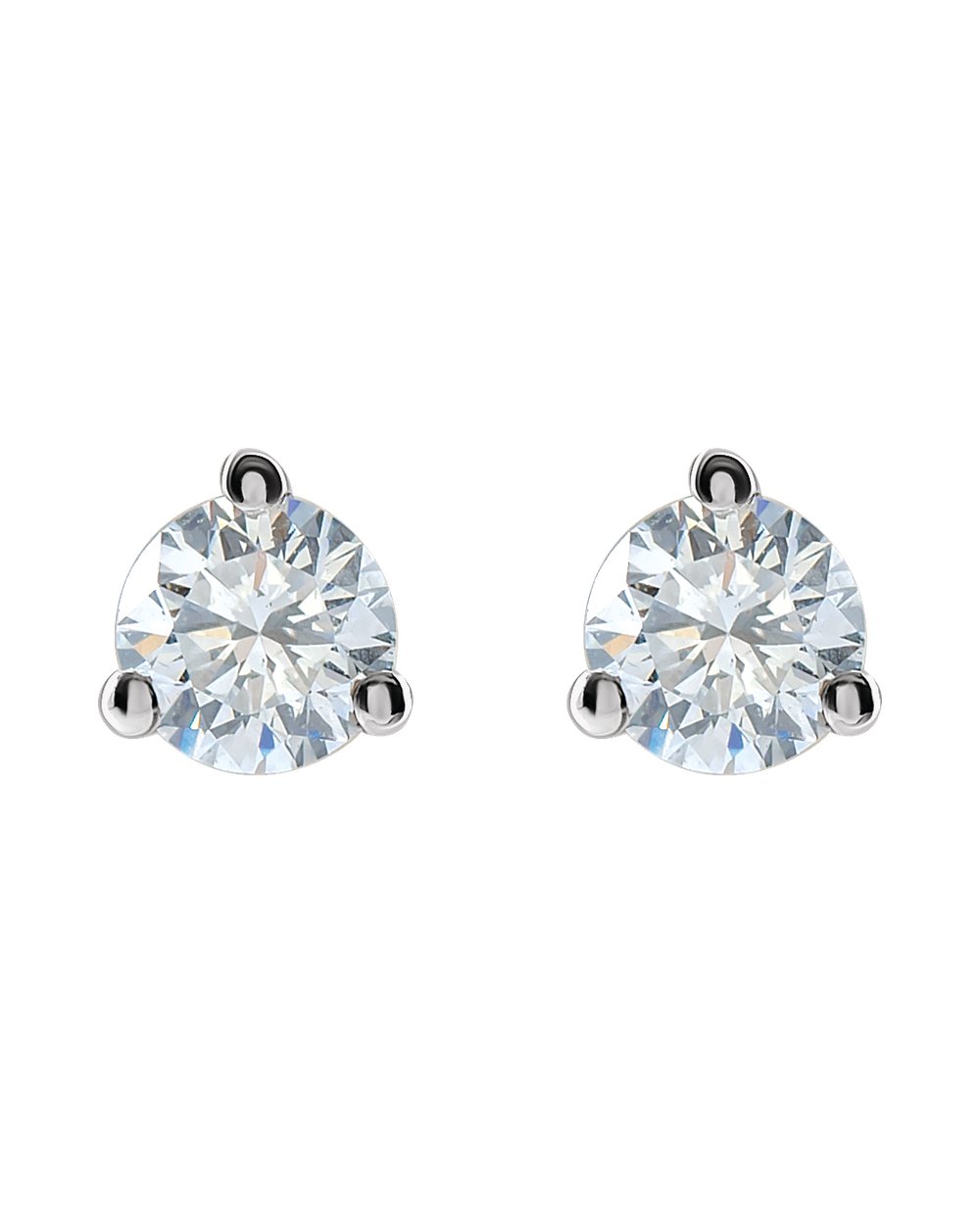 Brinco Ponto de Luz em Ouro 14k com Diamantes de Laboratório – Três Garras