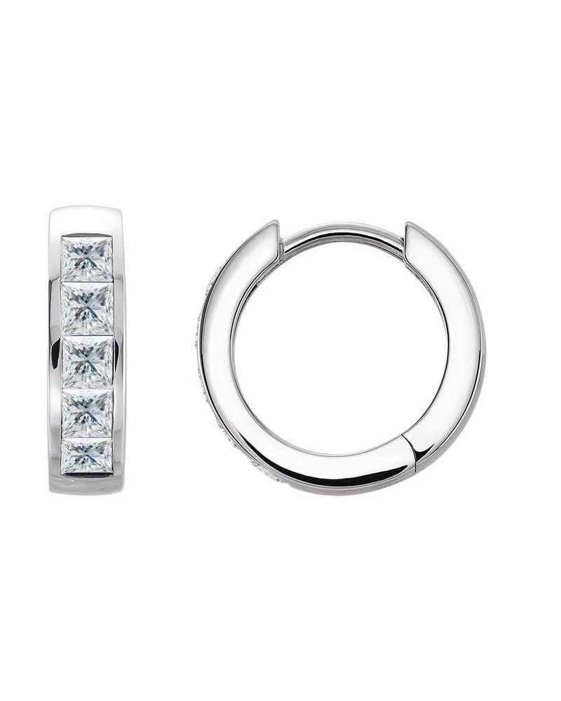 Brinco de Aro com Cravação Trilho em Ouro 14k com Diamantes Naturais