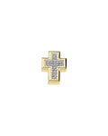 Pingente Cruz Cravejado em Ouro 14k com Diamantes Naturais – Modelo 23