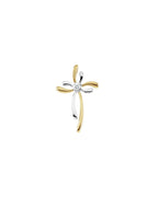 Pingente Cruz em Ouro 14k com Diamantes Naturais – Modelo 29