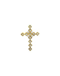 Pingente Cruz em Ouro 14k com Diamantes Naturais – Modelo 27