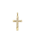 Pingente Cruz Cravejado em Ouro 14k com Diamantes Naturais – Modelo 34