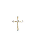 Pingente Cruz em Ouro 14k com Diamantes Naturais – Modelo 23