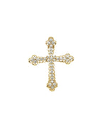 Pingente Cruz Cravejado em Ouro 14k com Diamantes Naturais – Modelo 30