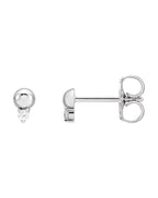 Brinco Bolinha Cravejado em Ouro 14k com Diamantes Naturais