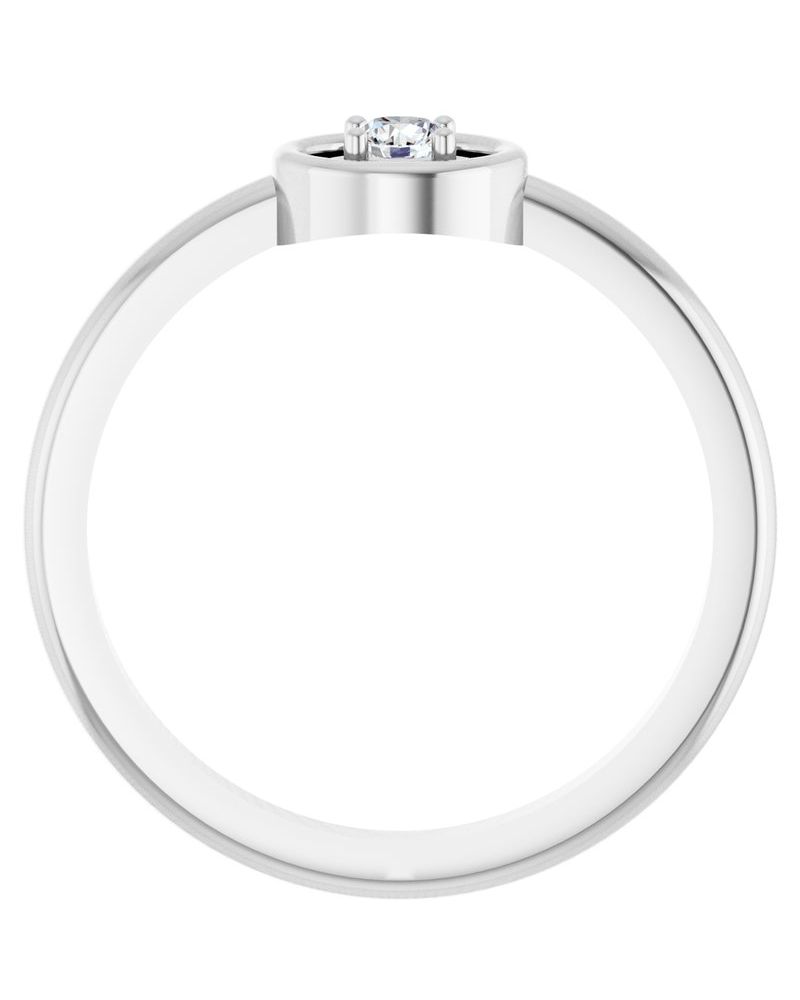 Anel Solitário em Ouro 14k com Diamantes Naturais – Modelo 7