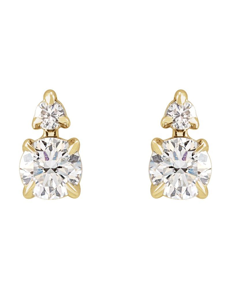 Brinco em Ouro 14k com Diamantes de Laboratório – Modelo 8