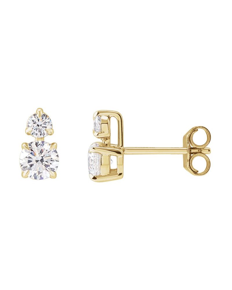 Brinco em Ouro 14k com Diamantes de Laboratório – Modelo 8