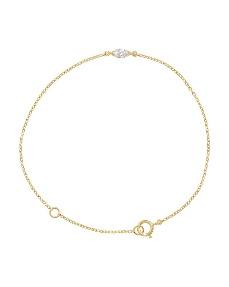 Pulseira em Ouro 14k com Diamantes de Laboratório